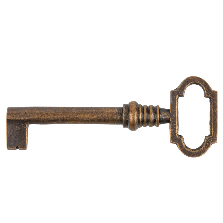 UNIQANTIQ HARDWARE SUPPLY Antique Copper Hollow Barrel Skeleton Key For